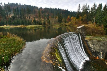 The waterfall in Wisła